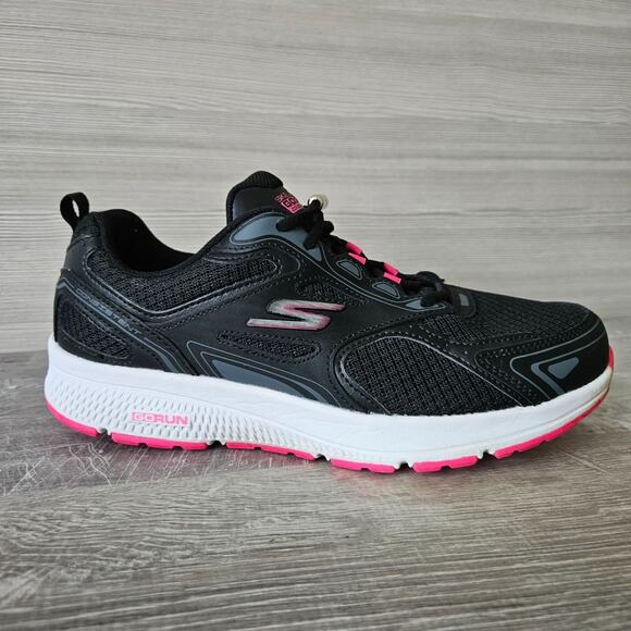 Skechers Go Run Consistent Sneakers Womens Black & Pink Athletic Shoes Size 8.5 - Picture 2 of 16